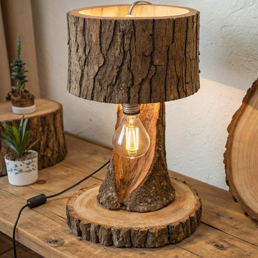 Table Lamp of Tree Trunk